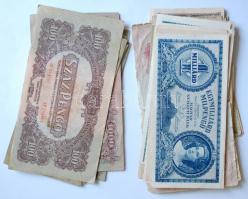 1930-1946. 1P - 100.000.000AP 58db különböző bankjegy a pengő időszakból, benne 1930. 20P T:II,II-!;...
