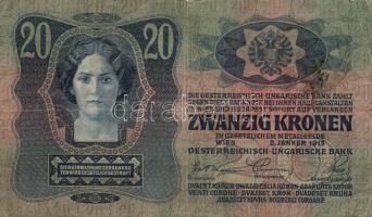 1902-1915. 10K (3x) + 20K főtípus és II. kiadás (7x) + 100K (2x) + 1000K mindegyik bankjegy fekete r...