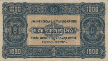 1923. 1000K "8 FILLÉR NYOLC FILLÉR" felülbélyegzéssel T:III(kis beszakadás)