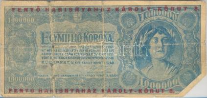 1923 "Fenyő Harisnyaház" 1.000.000K reklám-utalvány T:IV