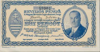 Budapest 1930. "Revíziós Pengő" arcképes változat, kitöltött T:II