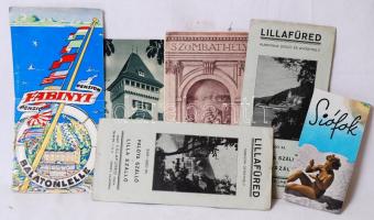 cca 1930 6 db különböző magyar utazási prospektus
