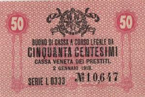 Olaszország/Velence/osztrák-magyar megszállás 1918. 5c + 10c + 50c (2x) + 1L (3x) + 2L (2x) + 10L (2...