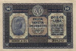 Olaszország/Velence/osztrák-magyar megszállás 1918. 5c + 10c + 50c (2x) + 1L (3x) + 2L (2x) + 10L (2...