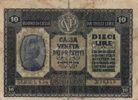 Olaszország/Velence/osztrák-magyar megszállás 1918. 5c + 10c + 50c (2x) + 1L (3x) + 2L (2x) + 10L (2...