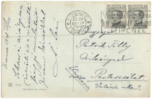 1928 Áldor János László festő saját kézzel írt képeslapja