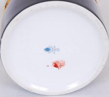 Szász Endre által tervezett Hollóházi porcelán váza, hibátlan, jelzett,m: 30 cm d:15 cm / Faces desi...