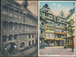 2 db régi, használatlan német városképes lap (Frankfurt am Main és Braunschweig) / 2 pieces unused German postcards (Frankfurt am Main and Braunschweig)