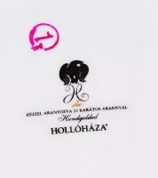 Szász Endre által tervezett Hollóházi porcelán dísztányér, jelzett, hibátlan / Faces designed by End...