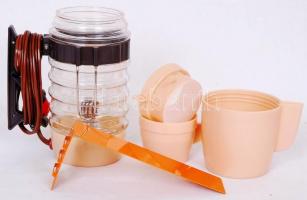 Retro úti kávéfőző, eredeti dobozában, m:21 cm