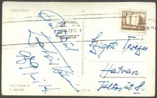 Latabár Kálmán dedikált fotólap