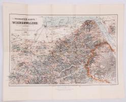 1905 Turisten-Karte des Wienewaldes. Bécsierdő térképe, 50×40 cm, M:1:80000 /Map of Vienna