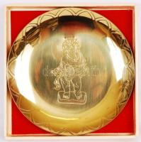 Réz dísztál, d:17 cm