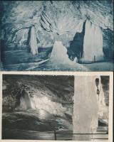 Dobsina 2 db régi képeslap a jégbarlangról / Dobsina 2 pieces postcards about ice caves