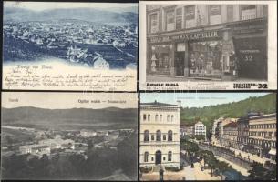 5 db régi, külföldi városképes lap