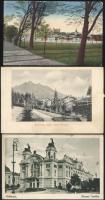 8 db régi városképes lap a történelmi Magyarország területéről