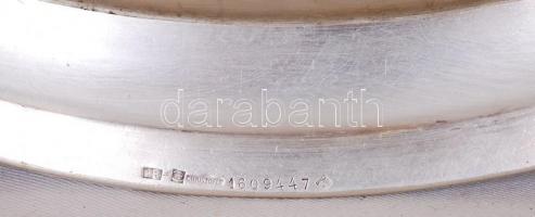 Cca 1920 Alpakka kávéházi tálca Somossy utóda v. R. J. jelzéssel / coffehouse plate 33 cm