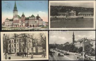 15 db régi városképes lap a történelmi Magyarország területéről