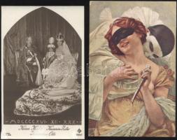 9 db régi, vegyes tematikájú motívumlap