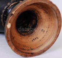 cca 1900 Szecessziós kerámia padlóváza női aktokkal. Néhány kisebb lepattanással, de összességében j...