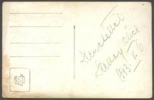 Kállay Alice aláírt fotólap