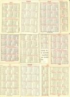 1960-1969 12 db kártyanaptár