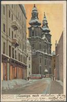 Budapest V. Egyetemi templom, litho (EK)