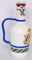 2l-es bajor üveg söröskancsó / 
2l Bavarian beer pitcher from glass, 34cm