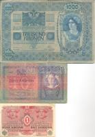 1902. 1000K + 1904. 10K + 1912. 100K + 1913. 20K (2x) főtípus és II. kiadás + 1914. 2K + 1915. 10K +...