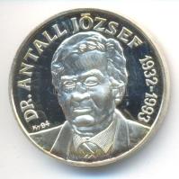 Kiss György (1943-) 1994. "Dr. Antall József/Szabad Választás 1990" Ag(0.500) emlékérem (10g/30mm) dísztokban tanúsítvánnyal T:PP Csak 3000db!