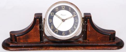 cca 1950 Danuvia art deco asztali óra (javításra szorul) /  Table clock (needs repair), 30x12x6cm