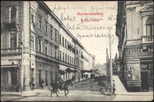 Marosvásárhely Bolyai street, grocer, mounted policeman (EK)
