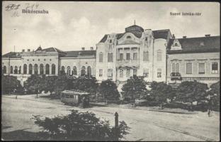 Békéscsaba Szent István tér, Szabó Albert üveg- és porcelángyára, So.Stpl