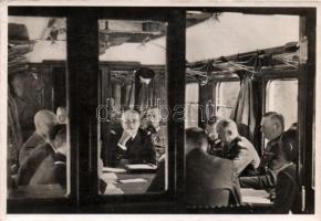 1940 Armistice at Compiégne, French delegation in the rail carriage