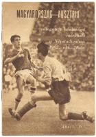 1962 Magyarország Ausztria labdarúgó mérkőzés meccskönyv