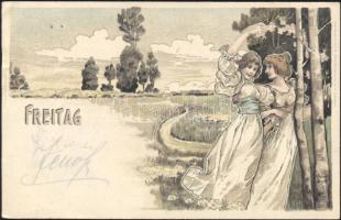 Freitag, Art Nouveau litho s: H. Fründt (Rb)