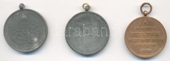 1938. "Felvidék felszabadítása - II. Rákóczi Ferenc" Br emlékérem T:2 + 1941. "Délvid...