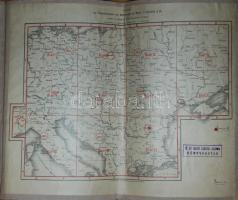 cca 1910 K.u.k Militärgeographisches Institut: Közép-Európa térképe "M. kir. honvéd Ludovika Ak...