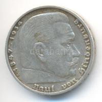 Német 3. Birodalom 1937J 5M Ag "Hindenburg" T:2- German Third Reich 1937J 5 Marks Ag "Hindenburg" C:VF