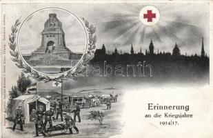 Military WWI Red Cross memorial postcard