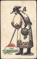 Hungarian irredenta, men in costume of Hortobágy (small tear)