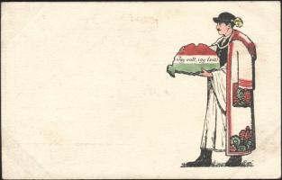 Hungarian irredenta, men in costume of Hortobágy