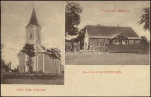 Nagykörű Római katolikus templom és plébánia (ragasztónyom / gluemark)