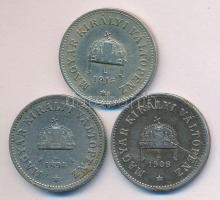 1894. 10f Ni T:2- + 1908. 10f Ni T:2 + 1915. 10f alpakka T:2-