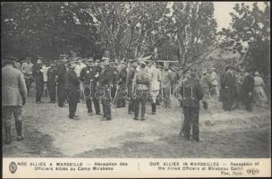 Military WWI, the Allied Officers in Mirabeau Camp, Marseille (cut)