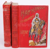 May Károly: A sivatagon keresztül I-II.Budapest 1911. Athenaeum. Egész vászon kötésben, pár lap kijár, gerinc ragasztott.