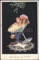 New Year children, a drink