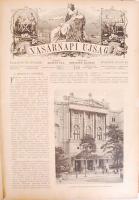 1908 Vasárnapi Újság. Szerk. Hoitsy Pál. 55. évf. II. félév. Kopottas félvászon kötésben. első újság néhány lapja hiányzik