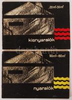 2db építészeti könyv tervsorozatokkal: Nyaralók; Kisnyaralók. Bp., 1965, ÉM Építésügyi Tájékoztatási Központ