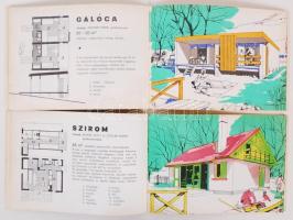 2db építészeti könyv tervsorozatokkal: Nyaralók; Kisnyaralók. Bp., 1965, ÉM Építésügyi Tájékoztatási...